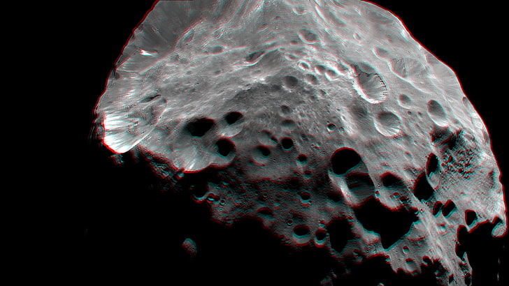 meteorito gris, espacio, editado, Fondo de pantalla HD