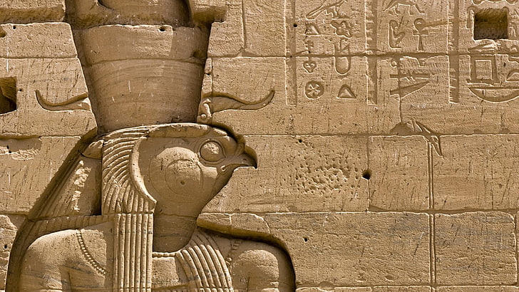 philae, egypt, ancient history, carving, aswan, history, wall, temple, monument, egyptian temple, HD wallpaper