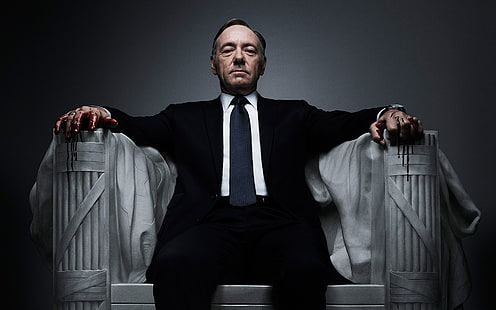 men's black suit jacket, House of Cards, Kevin Spacey, actor, Frank Underwood, sitting, HD wallpaper HD wallpaper