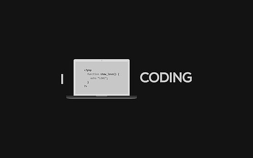 Код, кодирование, PHP, программирование, HD обои HD wallpaper