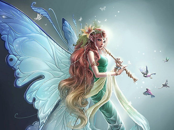 weibliche Fee Illustration, Fantasy, Fairy, HD-Hintergrundbild