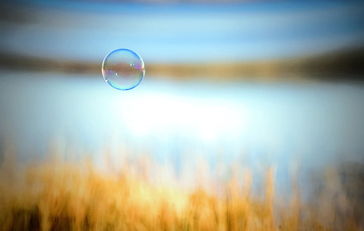 blurred, bubbles, floating, HD wallpaper
