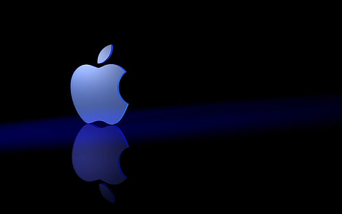 Great Blue Apple, apple logo, logo apple, HD wallpaper HD wallpaper