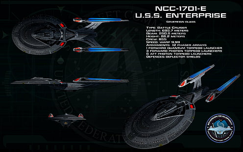 star trek uss enterprise spaceship, HD wallpaper HD wallpaper