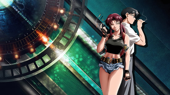 بلاك لاجون revy 1280x800 Anime Hot Anime HD Art، Black Lagoon، Revy، خلفية HD HD wallpaper