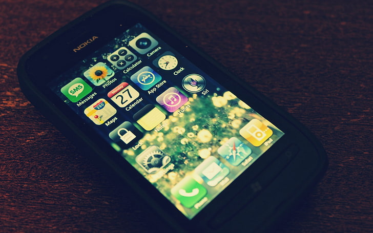 black Nokia smartphone, nokia, touch screen, phone, screen, HD wallpaper