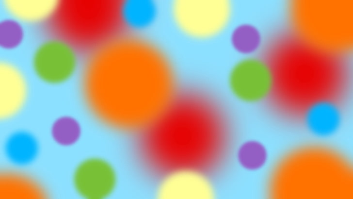 multicolored polka-dot illustration, balls, range, color, diffusion, HD wallpaper