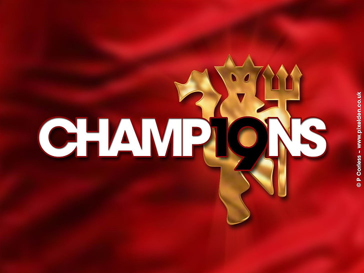 Red Devils Manchester United HD Desktop wallpaper .., Champions logo, HD wallpaper