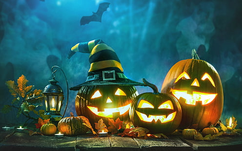  Halloween, pumpkin, HD wallpaper HD wallpaper