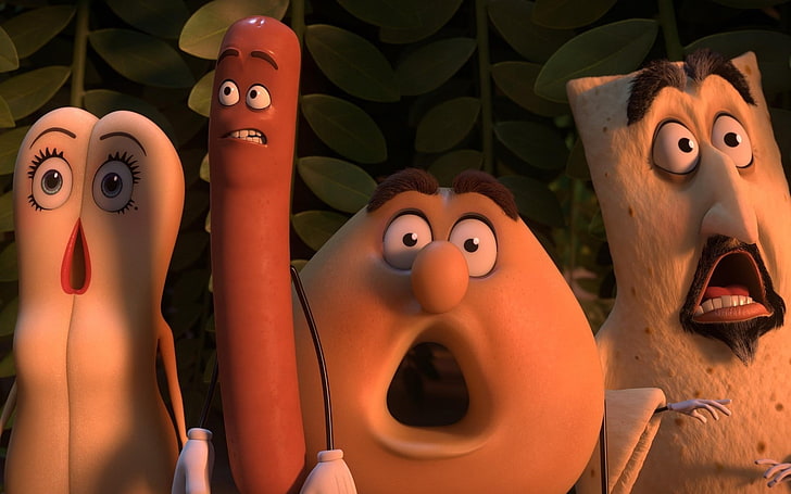 sausage party, animation, shocked, buns, bread, Movies, HD wallpaper