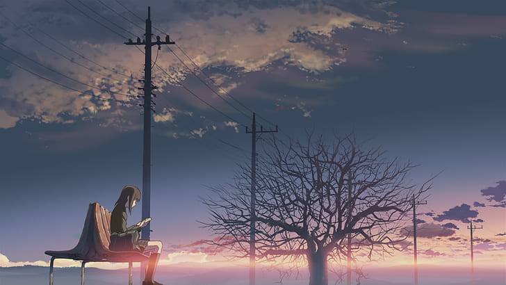 5 Sentimeter Per Detik, anime, Makoto Shinkai, Wallpaper HD