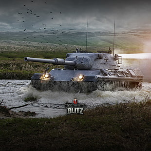 Dunia Tank Blitz wallpaper digital, Jerman, tank, tank, WoT, World of Tanks, Wargaming.Net, Leopard 1, Flash, Wallpaper HD HD wallpaper