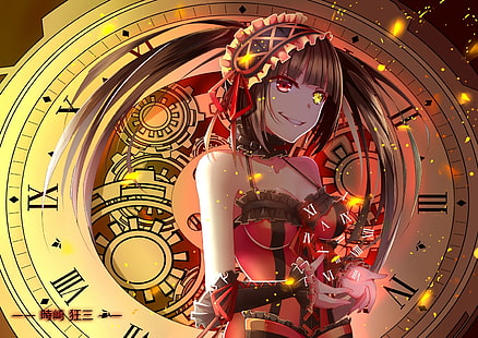 Tokisaki Kurumi, Date A Live, Lolita Mode, Uhren, HD-Hintergrundbild HD wallpaper