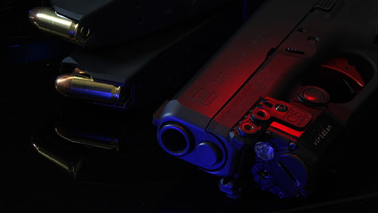pistola, pistola, Glock, HD papel de parede HD wallpaper