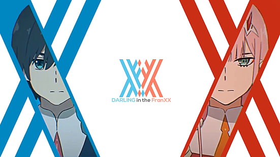 Fondo de pantalla digital de Sword Art Online, Anime, Darling in the FranXX, Hiro (Darling in the FranXX), Zero Two (Darling in the FranXX), Fondo de pantalla HD HD wallpaper