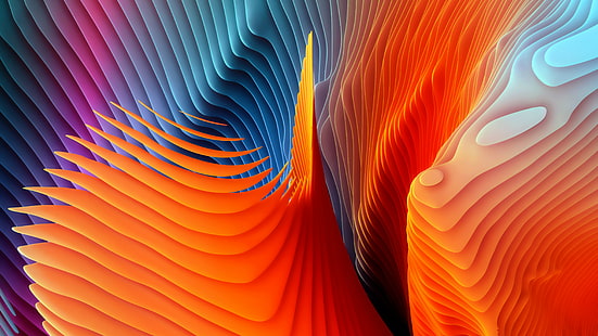 ilustración abstracta roja y azul, MacBook Pro, fondo de pantalla de iPhone, 4k, 5k, fondo de pantalla en vivo, 3D, Apple, Fondo de pantalla HD HD wallpaper