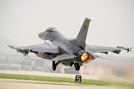 pesawat terbang, militer, pesawat terbang, Angkatan Udara AS, General Dynamics F-16 Fighting Falcon, Wallpaper HD HD wallpaper