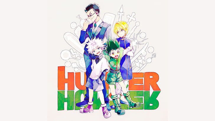 Anime, Hunter x Hunter, Gon css, Killua Zoldyck, Leorio Paradinight, Tapety HD