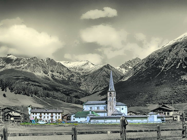 panoramas, Livigno, HD wallpaper