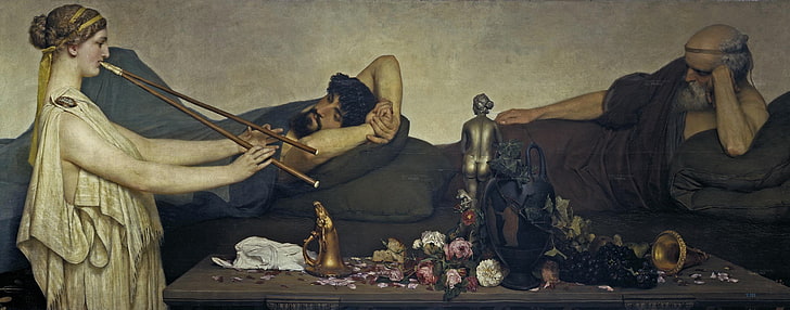 cuadro, historia, género, Lawrence Alma-Tadema, Escena pompeyana, Fondo de pantalla HD