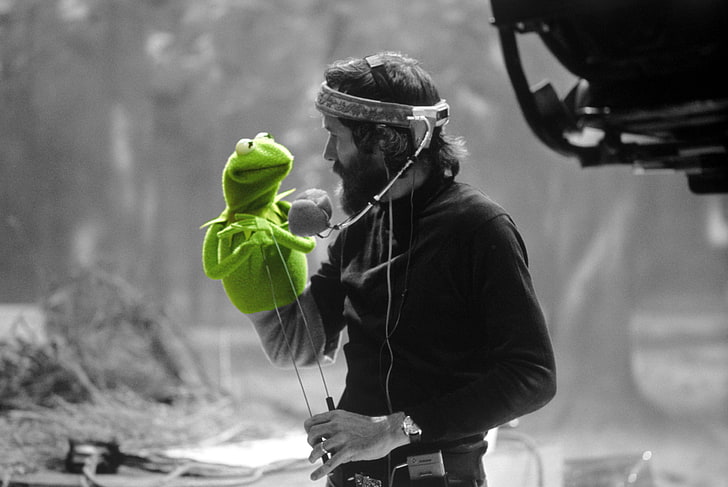 Kermit the Frog Selective Coloring Jim henson Animals Frogs HD Art, Selective Coloring, Kermit the Frog, Tapety HD