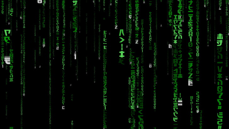 خلفية رقمية خضراء وسوداء ، The Matrix ، Matrix ، بساطتها، خلفية HD