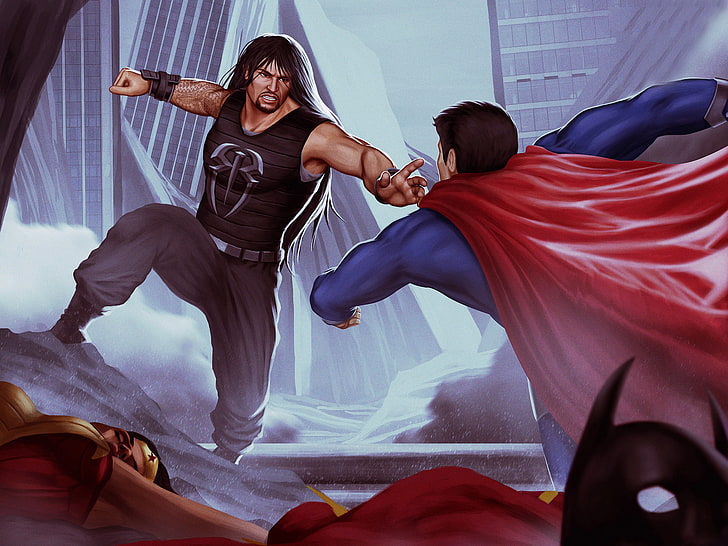 Superman, Punch, Roman Reigns, วอลล์เปเปอร์ HD