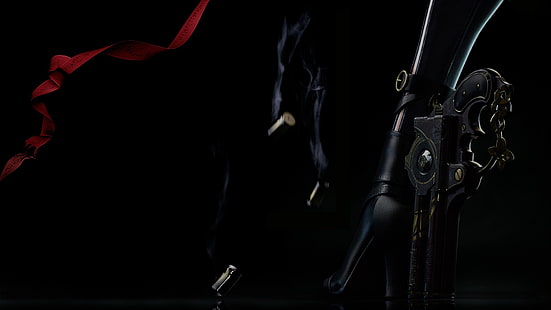 top case moto noir et rouge, Bayonetta, jeux vidéo, Fond d'écran HD HD wallpaper