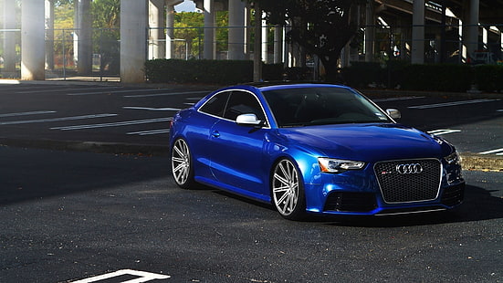 auto, veicolo, Audi, Audi RS5, auto blu, Sfondo HD HD wallpaper