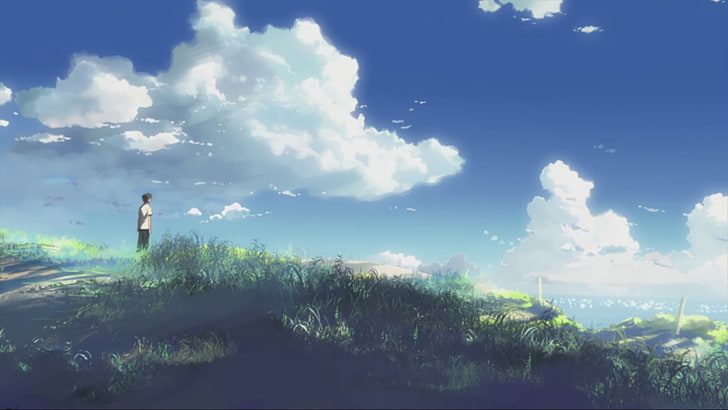 อนิเมะ Your Name, 5 เซนติเมตรต่อวินาที, Makoto Shinkai, อะนิเมะ, ท้องฟ้า, วอลล์เปเปอร์ HD