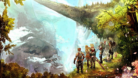 Xenoblade Chronicles, fantasy art, cliff, Xenoblade, HD tapet HD wallpaper