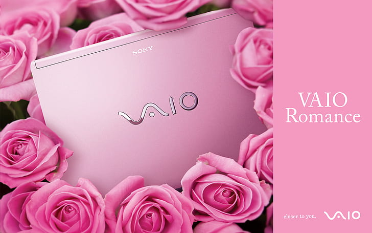 Sony VAIO Romance, серебристый sony ноутбук, sony, vaio, романтика, HD обои