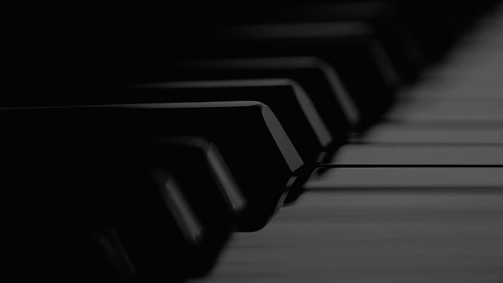 vita och svarta tangentbordstangenter, musik, piano, musikinstrument, HD tapet