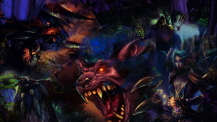 Warcraft, World Of Warcraft, Bear, Druid, Elf, Fantasy, Video Game, HD wallpaper