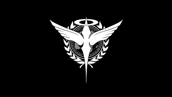 white and black wings with leaf logo, Gundam, mech, Mobile Suit Gundam 00, Celestial Being, HD wallpaper HD wallpaper