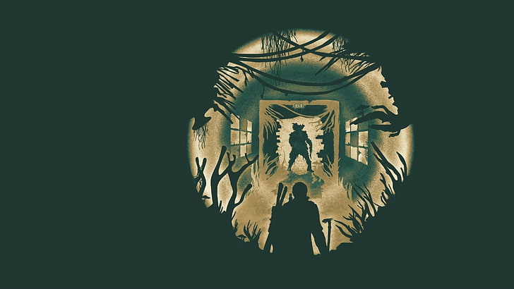 silhuett av personillustration, The Last of Us, minimalism, videospel, HD tapet