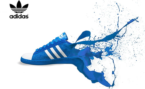 Adidas Shoe Ad, blue adidas low-top sneaker, Sports, Other Sports, Shoe, Adidas, HD wallpaper HD wallpaper