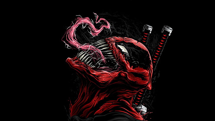 Venom, Deadpool, Crossover, 4K, HD wallpaper