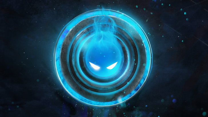 sfondo del gioco fiamme blu, Dota 2, schermata di caricamento, Sfondo HD