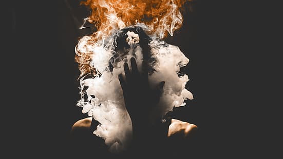  smoke, dark, fire, vape, art installation, digital, illusion, HD wallpaper HD wallpaper