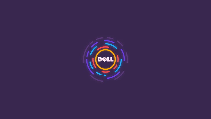 Dell, viola, minimalismo, Sfondo HD