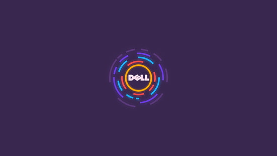 Dell, фиолетовый, минимализм, HD обои HD wallpaper