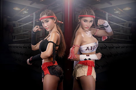 الآسيوية ، الكيك بوكسينغ ، الملاكمة التايلاندية، خلفية HD HD wallpaper
