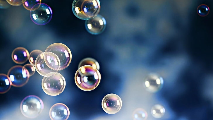 bubble illustration, bubbles, HD wallpaper