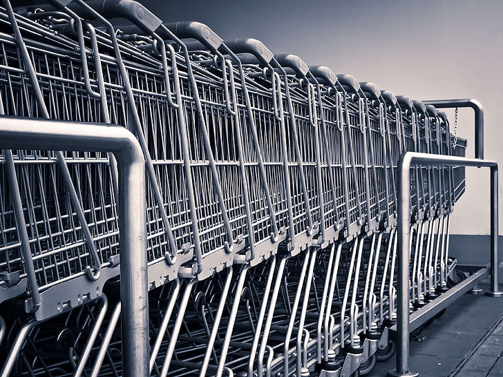 construction, consumption, grey, grid, grocery store, metal, pattern, purchasing, royalty, shopping, shopping cart, steel, supermarket, transport, trolley, trolleys, were venturing, HD wallpaper