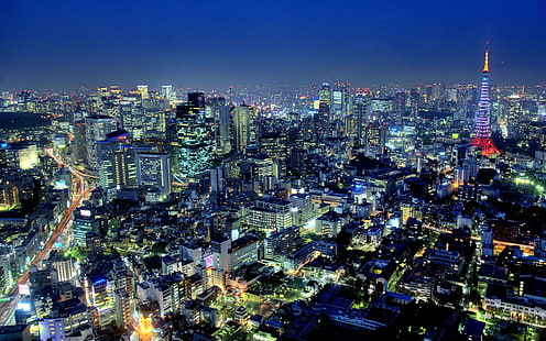 東京、日本アニメ都市、東京、東京日本都市の画像、 HDデスクトップの壁紙 HD wallpaper