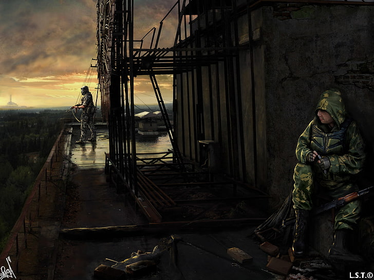 artwork, atmosphere, First, person shooter, S.T.A.L.K.E.R., S.T.A.L.K.E.R.: Call Of Pripyat, S.T.A.L.K.E.R.: Clear Sky, S.T.A.L.K.E.R.: Shadow Of Chernobyl, HD wallpaper