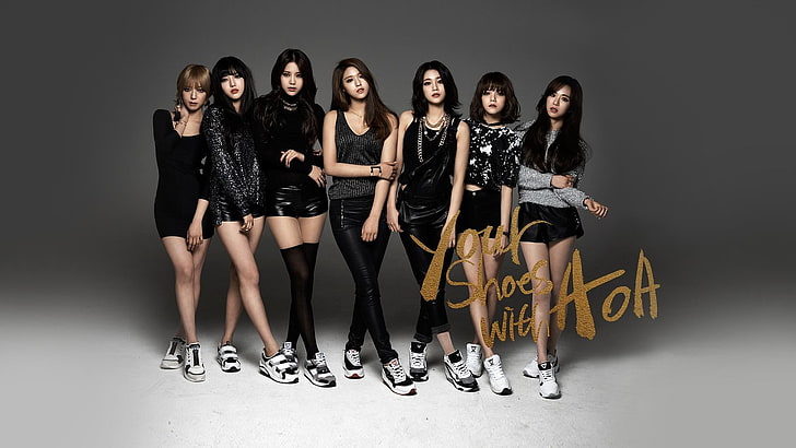Miembros de AOA, AOA, K-pop, Choa, Chanmi, Hyejeong, Seolhyun, Yuna Seo, Jimin, Kwon Mina, coreano, Fondo de pantalla HD