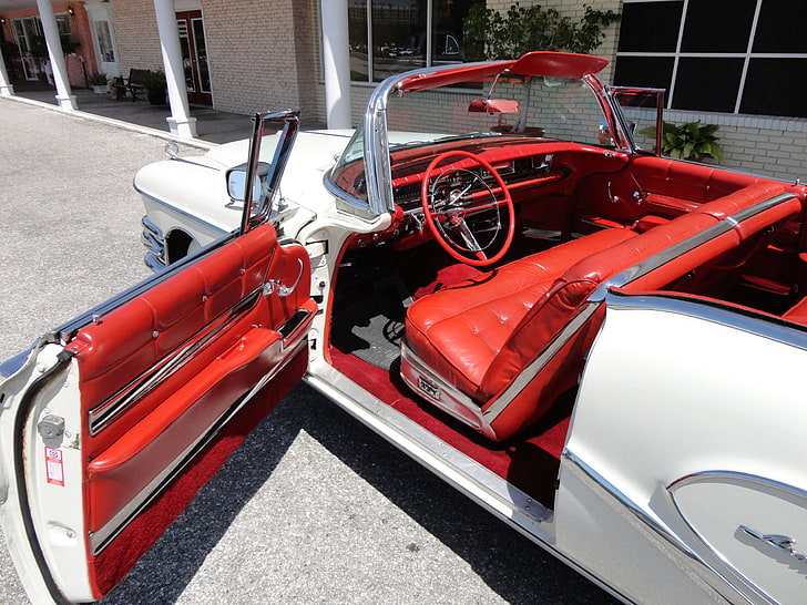 1958, buick, üstü açık araba, iç mekan, sınırlı, lüks, retro, HD masaüstü duvar kağıdı