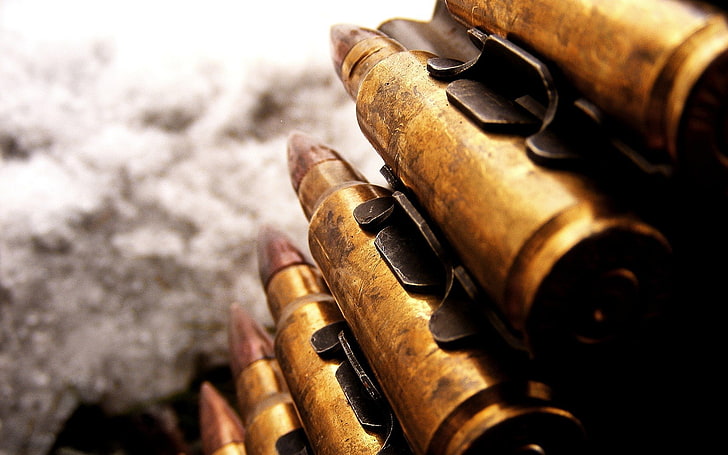 .308, ammunition, ammobelt, war, HD wallpaper